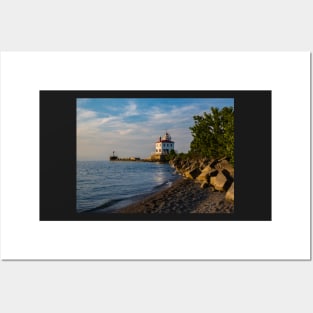 Sunset at Fairport Harbor Lighthouse Posters and Art